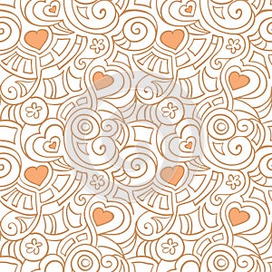 Pattern with hearts