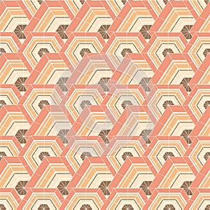 The pattern of hexagons