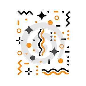 Pattern hipster abstract vector illustration. Form geometric line shapes. Fashion style design concept