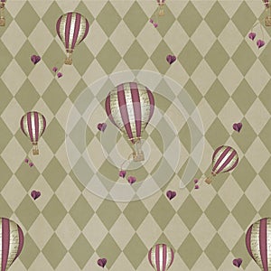  pattern hot air balloons harlequin