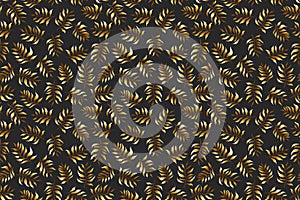 Pattern leaves seamless. Luxury gold palm leaves deisgn texture background. Vector photo