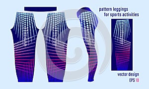 Pattern leggings sport for gym mold ready to use