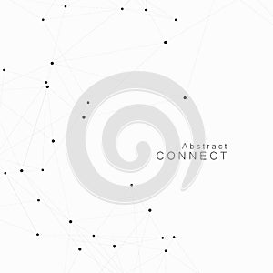 Pattern on light background. Communication network. Vector design template. Future technology. Digital modern
