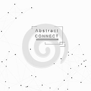 Pattern on light background. Communication network. Vector design template. Future technology. Digital modern