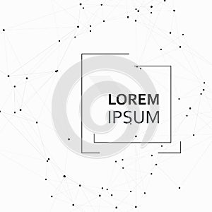 Pattern on light background. Communication network. Vector design template. Future technology. Digital modern