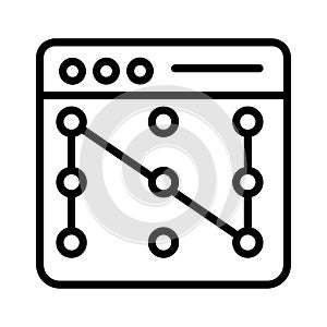 Pattern lock Isolated Vector icon which can easily modify or edit