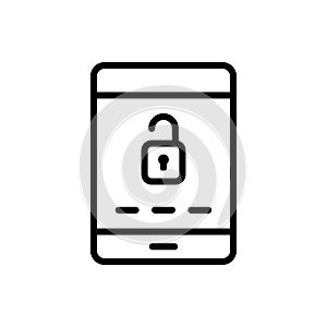 Pattern lock smartphone icon. Simple line, outline vector elements of hacks icons for ui and ux, website or mobile application