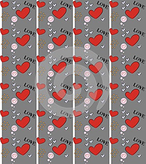 Pattern love grey