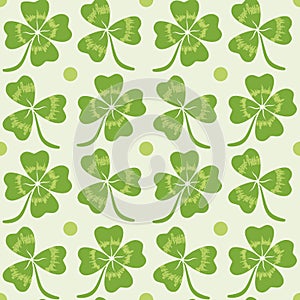 Pattern with lucky clover