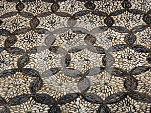 A pattern made up with pebbles photo