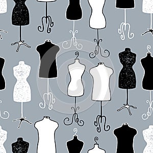 Pattern of male and female mannequins for tailoring