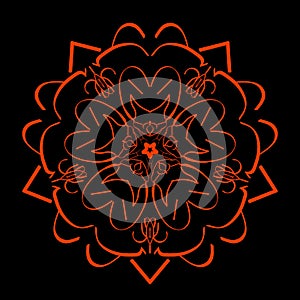 pattern of mandalas.Abstract colorful alpona design with nice background. photo