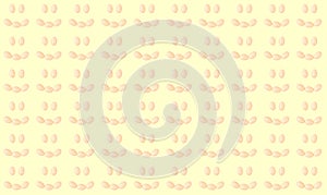 Pattern of many small smiles made of pills or eggs on a yellow background. Happy emotions photo