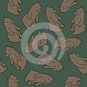 Pattern with marmots.