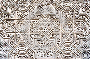 Pattern of medieval arabian art at Alhambra