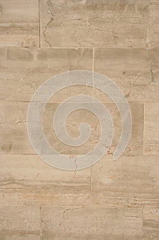 Beige Plastered Concrete Wall Background Texture Detail. Beige and brown brick stone wall texture, stone wall background