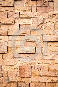 Pattern of Modern stone Brick Wall Surfaced for background. photo