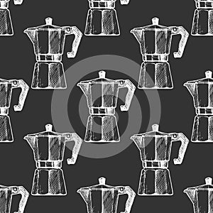 Pattern with moka pot