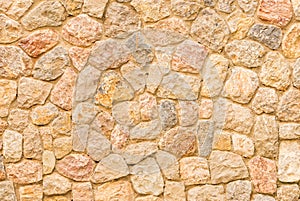 Mediterranean stone wall facade background texture