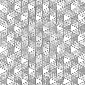 Pattern with Necker cube
