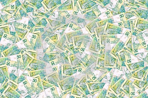 Pattern of new 50 rubles money bill in Belarus. Denomination in Republic of Belarus 2016