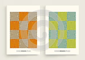 Pattern with optical illusion.Cover design template. Abstract striped background. Vector illustration