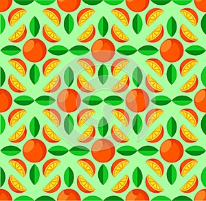 Pattern orange and leaf motiv funny and fresh