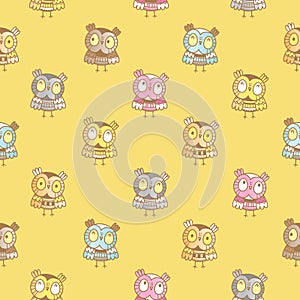 Pattern with owls.