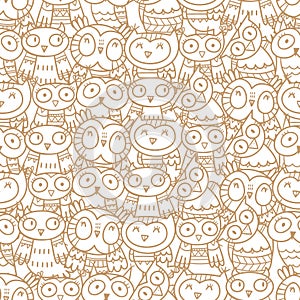 Pattern with owls.