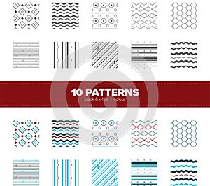 Pattern pack with 10 pieces