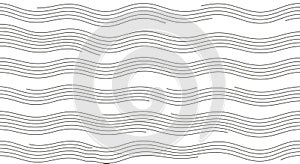 A pattern of parallel wavy lines in black on a white background. The lines