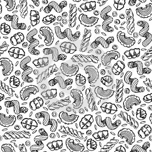 Pattern of pasta shapes
