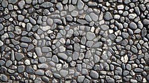 Pattern of paving pebble stone concrete floor, Surface rough of gravel sidewalk, Texture wallpaper background.