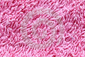 Pattern of pink towels in a macro.