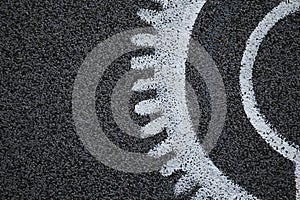 pattern on plastered concrete wall