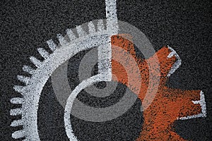 pattern on plastered concrete wall