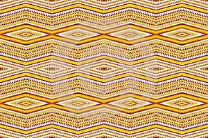 pattern on a purple background. red yellow white geometric traditional seamless pattern. Abstract vector Aztec design
