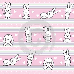 pattern with rabbit