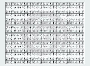 Pattern of radio elements