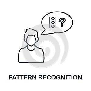Pattern Recognition icon. Line element from cognitive skills collection. Linear Pattern Recognition icon sign for web
