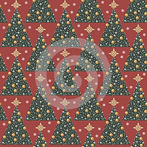 Pattern red seamless christmas background