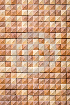 Pattern of red square sandstone wall texture