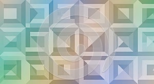 Pattern of repeating geometric shapes in a 3D effect, featuring squares and triangles. These shapes