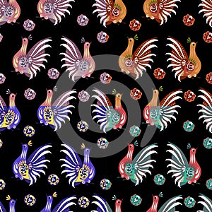 Pattern rooster folk