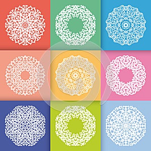 Pattern with round ornaments