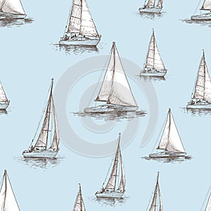 Pattern of the sailboats