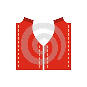 Pattern for sewing icon, flat style