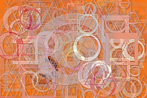 Pattern shape, background or texture for design. Canvas, repeat, circle & surface.