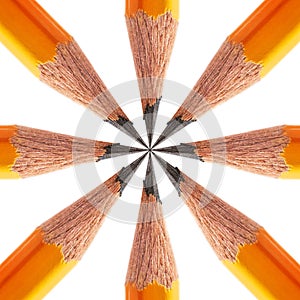 Pattern of a sharpened pencil