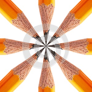 Pattern of a sharpened pencil
